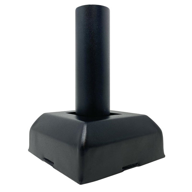 Nuvo Iron Legacy POPB1TXB Post on Plate Post Base, Steel, Textured Black, Galvanized