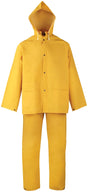 Diamondback SRS3/111-XXXL Rain Suit, 3XL, 31-1/2 in Inseam, Polyester/PVC, Yellow, Comfortable Corduroy, Zipper
