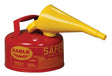 Eagle UI-10-FS Safety Can, 1 gal, Steel, Red, Galvanized