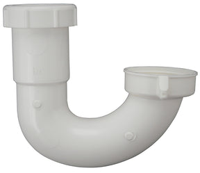 Plumb Pak PP66-2W J-Bend, 1-1/2 x 1-1/2, 1-1/2 x 1-1/4 in, Slip-Joint, Plastic, White