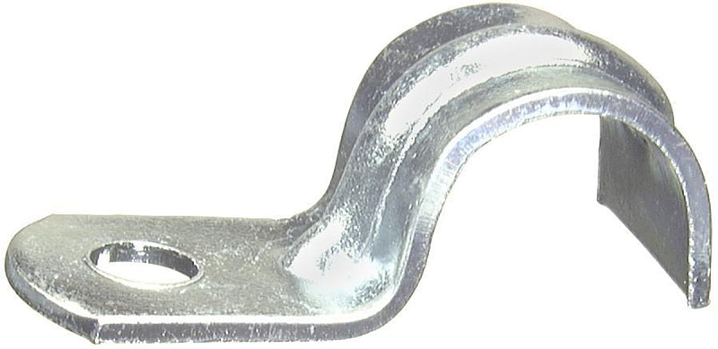 Halex 26211 1-Hole Flex AC/BX Strap, 3/8 in, Steel, Galvanized, 10/BAG