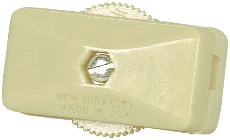 Eaton Wiring Devices 410 Series BP410V-SP-C Cord Switch, 3 A, 120 V, Ivory