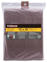 ProSource T1216BB90-BRN Tarpaulin, 16 ft L, 12 ft W, 5 mil Thick, Polyethylene, Brown