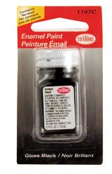 Testors Gloss Black Hobby Paint 0.25 oz, Pack of 6