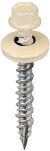 Acorn International SW-MW15LS250 Screw, #9 Thread, Light Stone, Hex Drive, Self-Tapping, Type 17 Point, 250/BAG