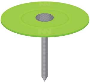 Stinger 135051 Cap Nail, 1 in L, Flat Head, 12 ga, Plastic/Steel, 3000/PAIL