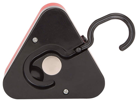 PowerZone 12620 COB LED Triangle Work Light, Red Reflector, ABS/Polystyrene Reflector, Built-in Magnet and Foldable Hook, Pack of 12