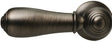 Plumb Pak PP836-71VBL Decorative Wallplate Toilet Tank Lever, Angled, Front, Side Mounting, 8 in L Flush Arm, Metal