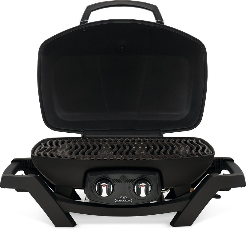 Napoleon TravelQ Series PRO285N-BK Portable Gas Grill, 12,000 Btu/hr BTU, Natural Gas, 2-Burner, Smoker Included: Yes