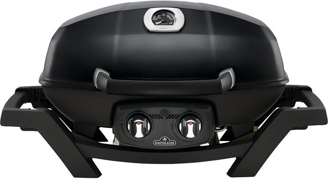 Napoleon TravelQ Series PRO285N-BK Portable Gas Grill, 12,000 Btu/hr BTU, Natural Gas, 2-Burner, Smoker Included: Yes