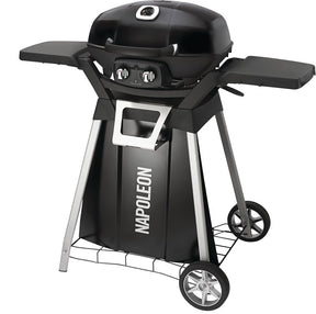 Napoleon TravelQ Series PRO285-STAND Grill Cart, 20-3/4 in OAL, 31-1/4 in OAW, 28 in OAH, Steel/Plastic, Black
