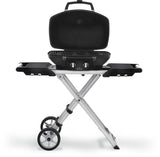 Napoleon TravelQ Pro Series PRO285X-BK Gas Grill with Scissor Cart, 12,000 Btu, Propane, 2-Burner, Black