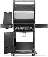 Napoleon Rogue PRO 425 Series RP425SIBNK-2 Gas Grill with Infrared Side Burner, 42,000 Btu, Natural Gas, 3-Burner
