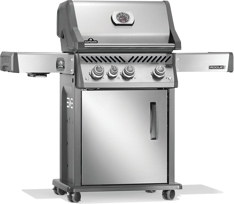 Napoleon Rogue PRO 425 Series RP425SIBNSS-2 Gas Grill with Infrared Side Burner, 42,000 Btu, Natural Gas, 3-Burner