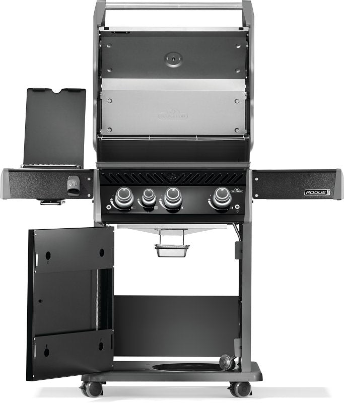 Napoleon Rogue PRO 425 Series RP425SIBPK-2 Gas Grill with Infrared Side Burner, 42,000 Btu, Propane, 3-Burner