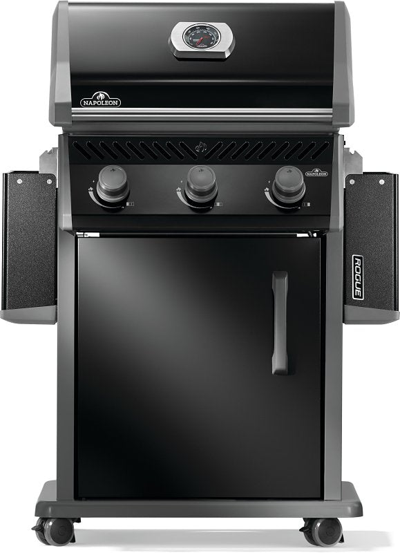 Napoleon Rogue 425 Series R425NK-2 Gas Grill, 42,000 Btu/hr BTU, Natural Gas, 3-Burner, Smoker Included: Yes, Black