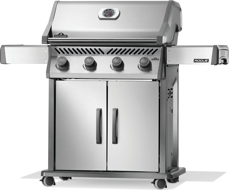 Napoleon Rogue 525 Series R525NSS-2 Gas Grill, 48,000 Btu/hr BTU, Natural Gas, 4-Burner, Smoker Included: Yes