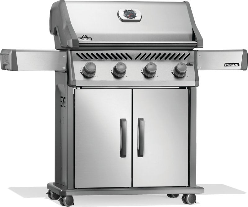 Napoleon Rogue 525 Series R525NSS-2 Gas Grill, 48,000 Btu/hr BTU, Natural Gas, 4-Burner, Smoker Included: Yes