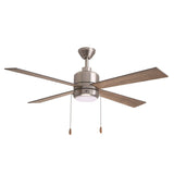 Boston Harbor S2501018-2-BN Indoor Ceiling Fan, Brown Housing, 52 in Sweep