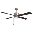 Boston Harbor S2501018-2-BN Indoor Ceiling Fan, Brown Housing, 52 in Sweep