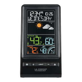 La Crosse 308-1415C Wireless Forecast Station, Battery, -40 to 140 deg F, 10 to 99% RH Humidity Range, Black, Pack of 4
