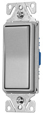 Eaton 7500 Series 7501SG-K-L Rocker Switch, 15 A, 120/277 V, SPST, Thermoplastic Housing Material, Silver Granite