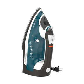 Black+Decker ICR19XS One Step Steam Cord Reel Iron, 1200 W, Blue, Stainless Steel