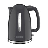 Black+Decker KE1555GY Rapid Boil Electric Kettle, 7 Cup, 1500 W, Gray, 8-1/2 in W, 9-1/2 in H, Automatic Shutoff Control