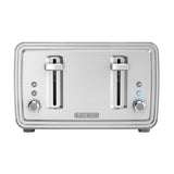 Black+Decker TR4900SSD Toaster, 1500 W, 4-Slice, 7, Stainless Steel, Silver