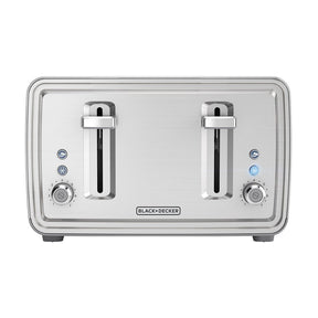 Black+Decker TR4900SSD Toaster, 1500 W, 4-Slice, 7, Stainless Steel, Silver