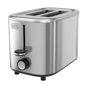 Black+Decker TR0011SSA Toaster, 750 W, 2-Slice, 7, Stainless Steel, Silver