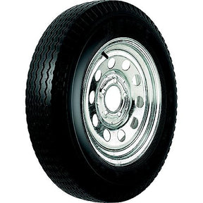 Loadstar Bias Tire and Wheel (Rim) Assembly K353 530-12 5 Hole 6 Ply, Silver, Modular