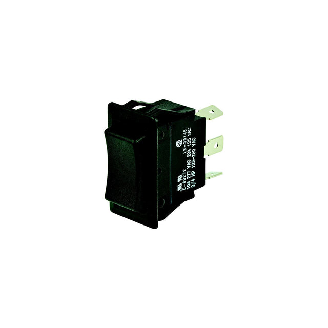 BEP 1001711 Rocker Switch, (On)-Off-(On), SPDT, 1/4" Blade Terminals