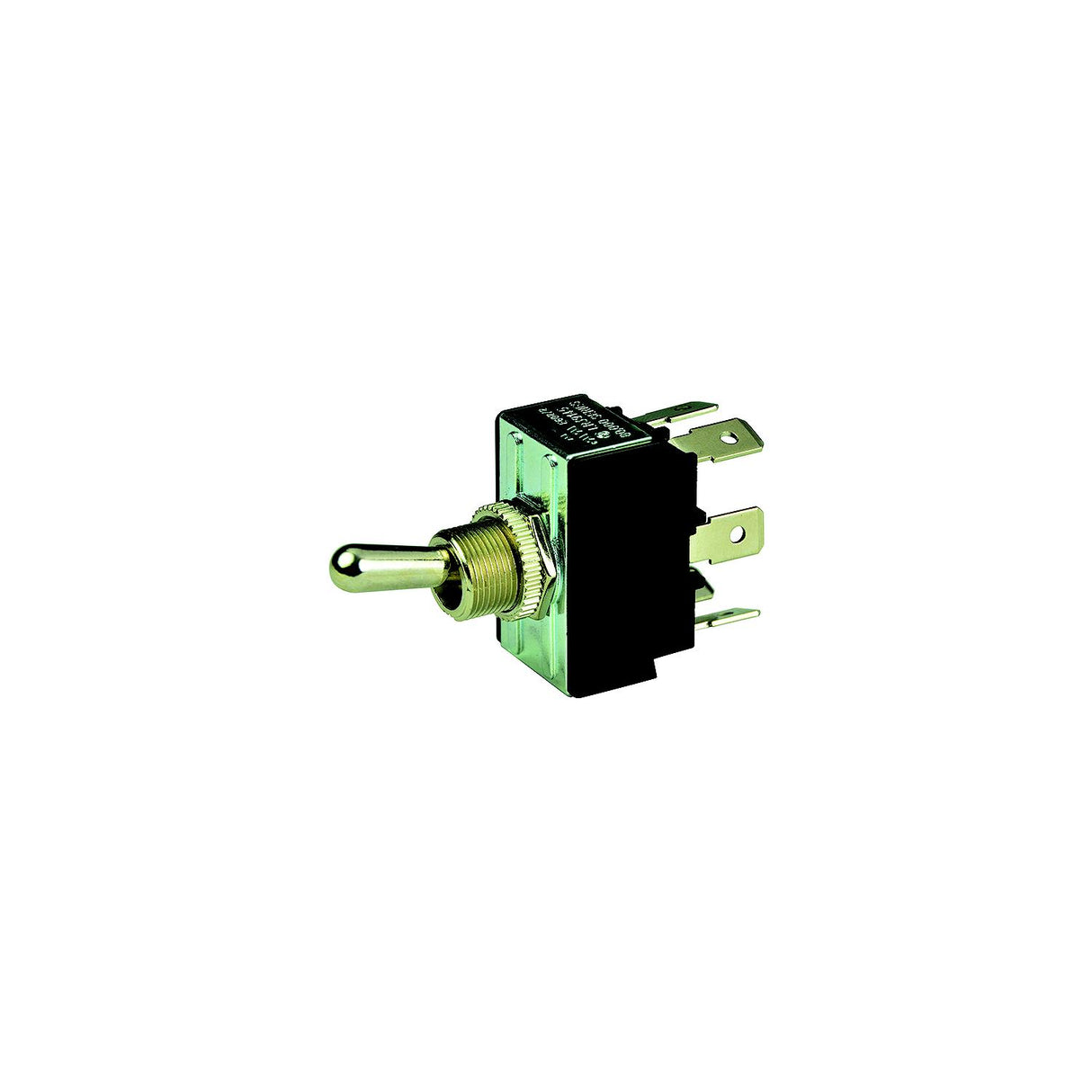 BEP 1002014 Chrome Plated Toggle Switch, On-Off-(On), DPDT, 1/4″ Blade Terminals