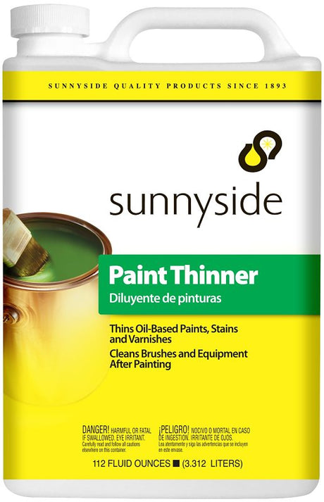 Sunnyside 30588 Paint Thinner, Liquid, Petroleum, Solvent, Clear, 112 oz Can