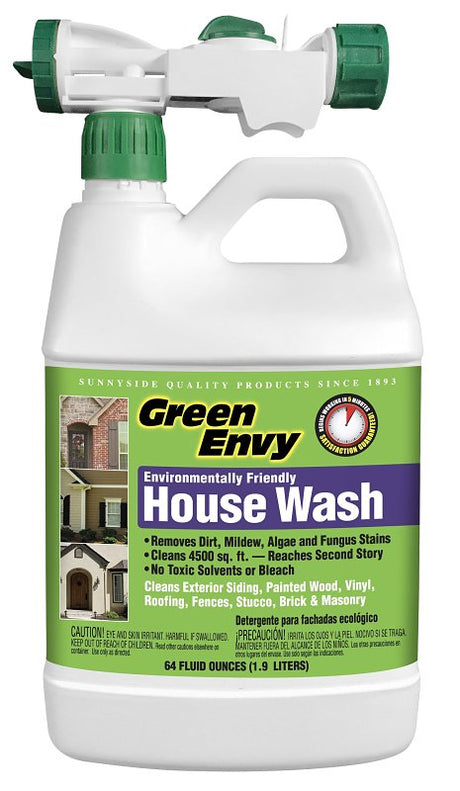 Green Envy 64564 House Wash, Liquid, Clear, 0.5 gal, Pack of 9