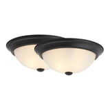 Boston Harbor OG24001 Ceiling Light, 120 V, 2-Lamp, Fluorescent, Incandescent Lamp, Black Fixture