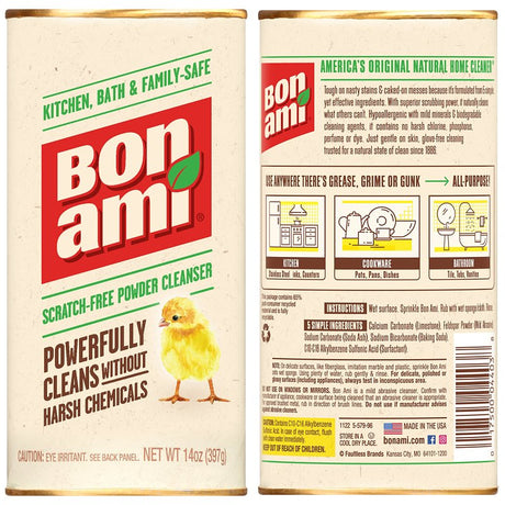 Bon Ami 04410 Cleanser, 14 oz, Powder