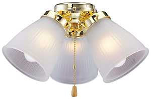 Boston Harbor Ceiling Fan Light Kit, Frosted Glass, Polished Brass, Polished Brass