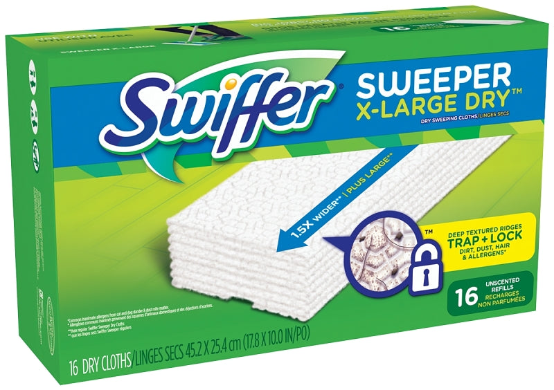 Swiffer Sweeper 96826 Disposable Sweeping Cloth, 16 Pad Capacity