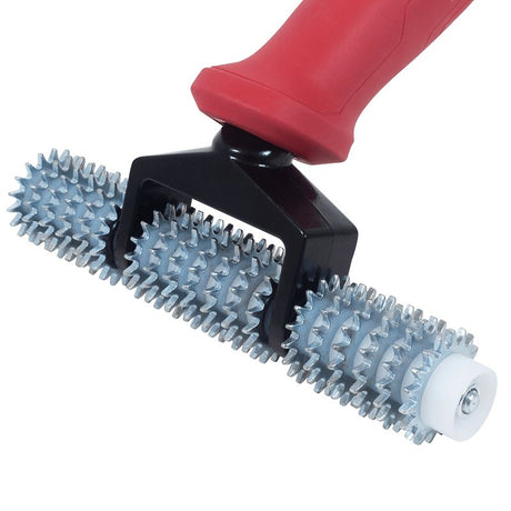 Roberts 10-169 Star Wheel Carpet Seam Roller, 4 in Dia Roller, Steel Roller, Soft-Grip Handle, Rubber Handle