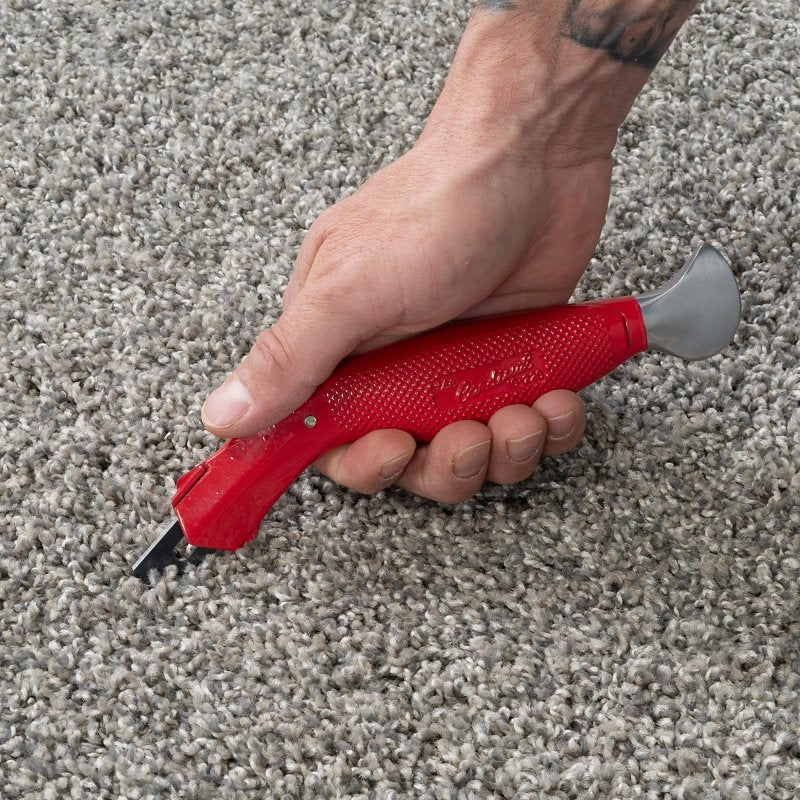 Roberts 10-220 Cut and Jam Carpet Knife, Carbon Steel Blade, Aluminum Handle