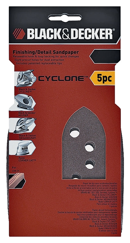 Black+Decker 74-672 Sanding Paper, 120 Grit, Aluminum Oxide Abrasive
