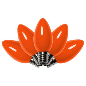 Celebrations Incandescent C9 Orange 4 ct Replacement Christmas Light Bulbs 0.08 ft.