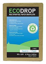 Trimaco 02101 Drop Cloth, 12 ft L, 9 ft W, 1/16 in Thick, Paper, Tan