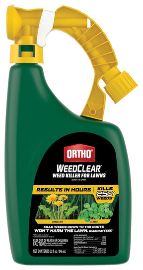 Ortho WeedClear Series 0204925 Weed Killer, Liquid, Spray Application, 32 oz Bottle