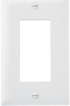 Pass & Seymour TradeMaster TP Series TP26WCP10 Wallplate, 4-11/16 in L, 15/16 in W, 1-Gang, Nylon, White, Matte