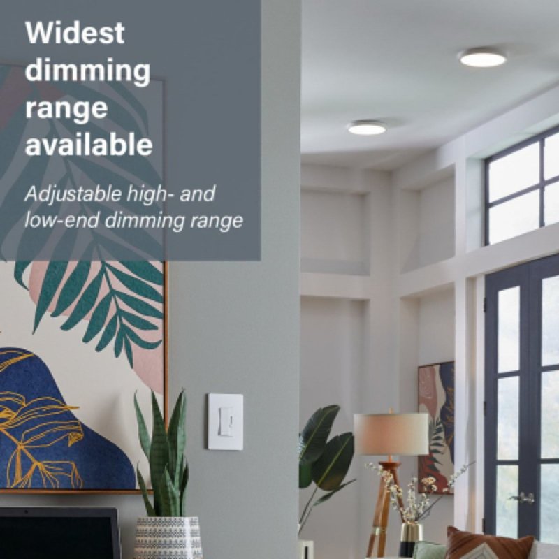Legrand radiant Series RHL153PW Advanced Dimmer, 1.25 A, 120 V, 150 W, CFL, Incandescent, LED Lamp, 3-Way, White