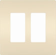 Pass & Seymour radiant Series RWP262LACC6 Wallplate, 4-1/2 in L, 4.96 in W, 2-Gang, Polycarbonate, Light Almond, Satin