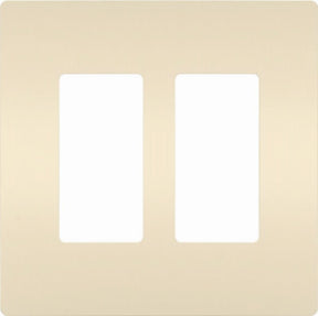 Pass & Seymour radiant Series RWP262LACC6 Wallplate, 4-1/2 in L, 4.96 in W, 2-Gang, Polycarbonate, Light Almond, Satin